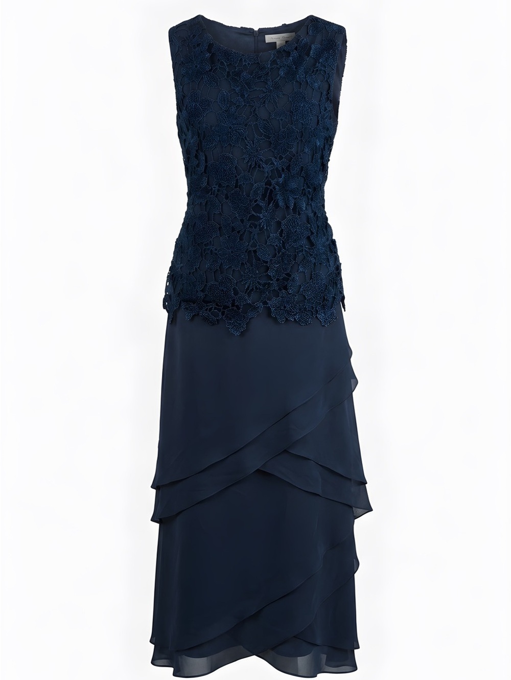 Mother of the Bride /Groom Clearance Sale - Elegant Navy Lace Overlay Dress